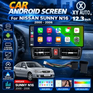 12.3 inch Car Screen Frame for Nissan Sunny N16 2000-2006
