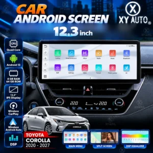 12.3 inch Car Screen Frame for Toyota Corolla 2020-2027